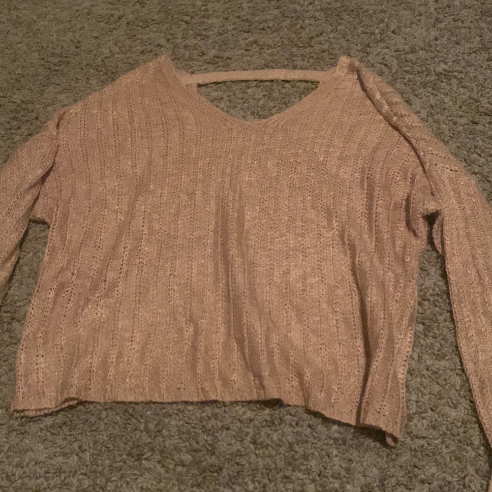 Ribbon knit sweater